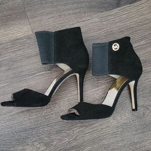 Michael Kors Black Heels with Gold Stiletto